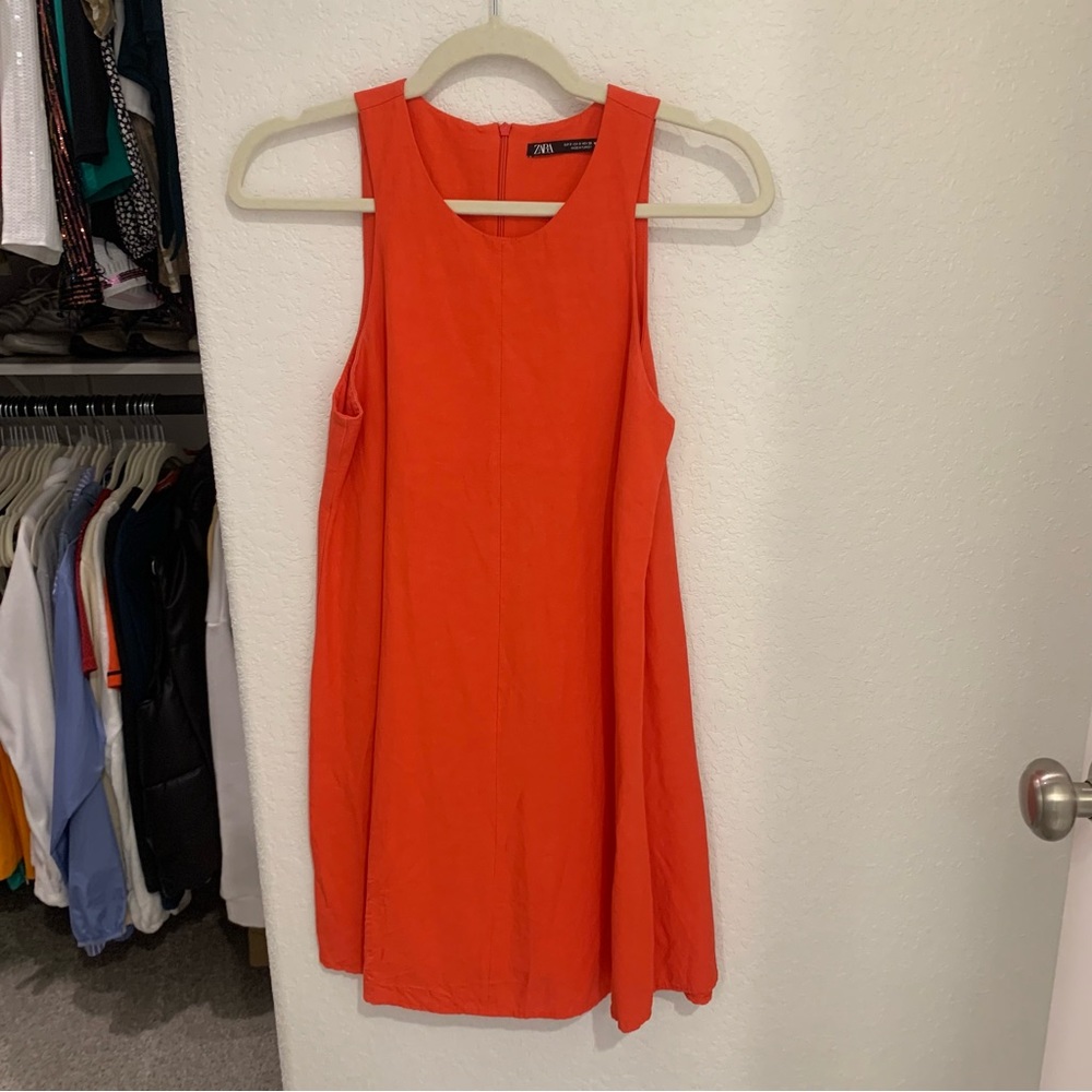 Zara Red Sleeveless Dress